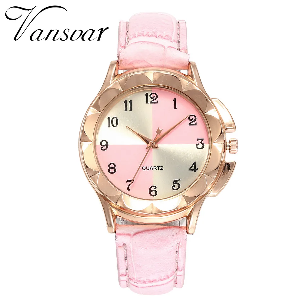 Convex colorful Vansvar Beautiful Fashion Simple Ladies Leather Belt Watch For 2018 Ladies Fashion Watch Convex colorful Vansvar Beautiful Fashion Simple Ladies Leather Belt Watch For 2018 Ladies Fashion Watch