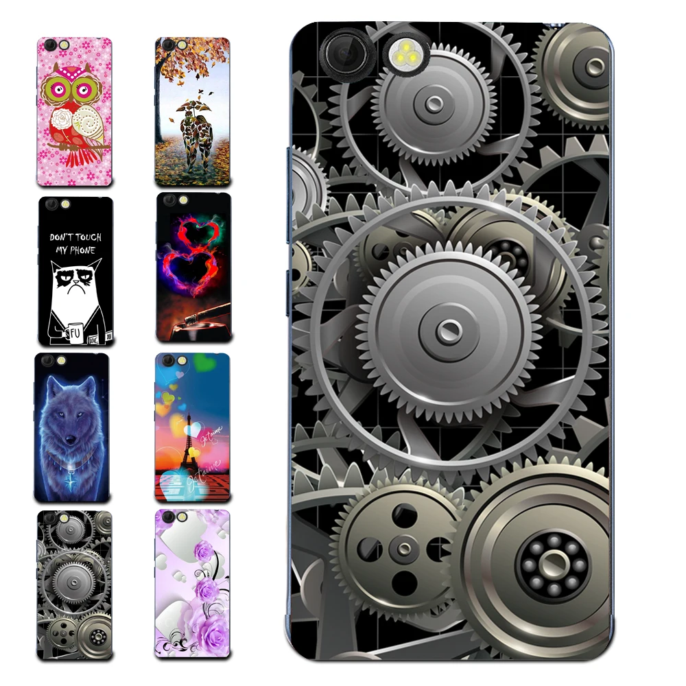 

Black Gear Art Paint Pattern Case Cover For Prestigio Muze F3 PSP3532 DUO TPU Soft Cases