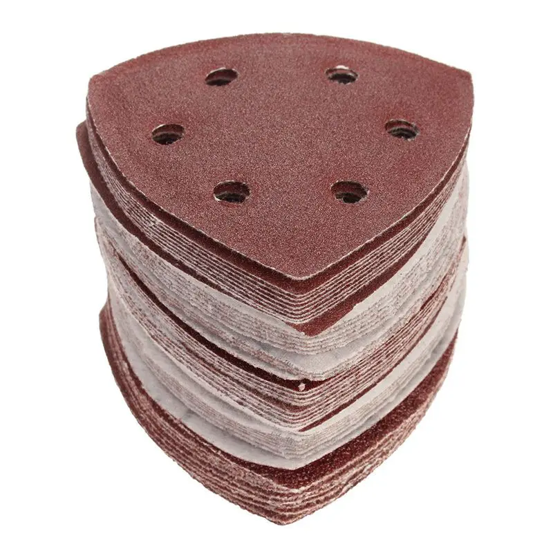 BMBY-50pcs 90mm Delta Sanding Sheets 40-180g GRIT/Grinder Paper Pad