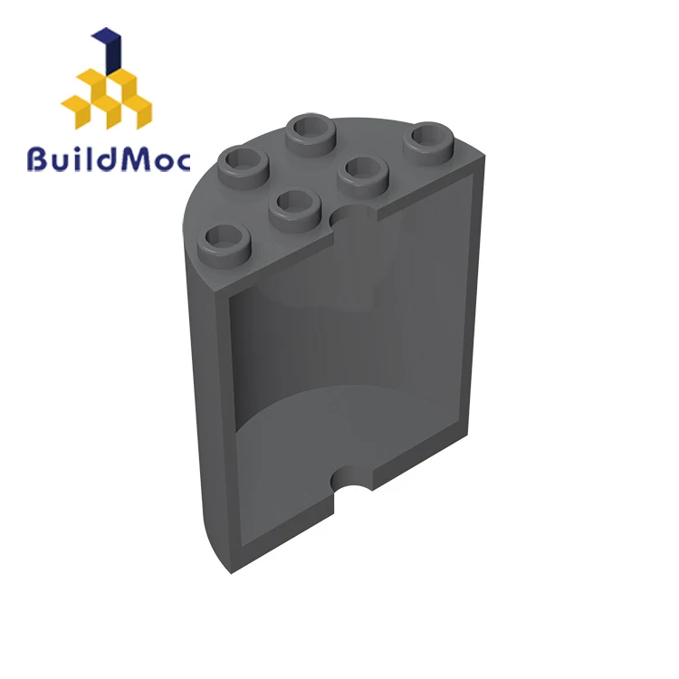 Сборные частицы BuildMOC 20430 6259 Половина цилиндра 2x4x4 детали для строительных блоков