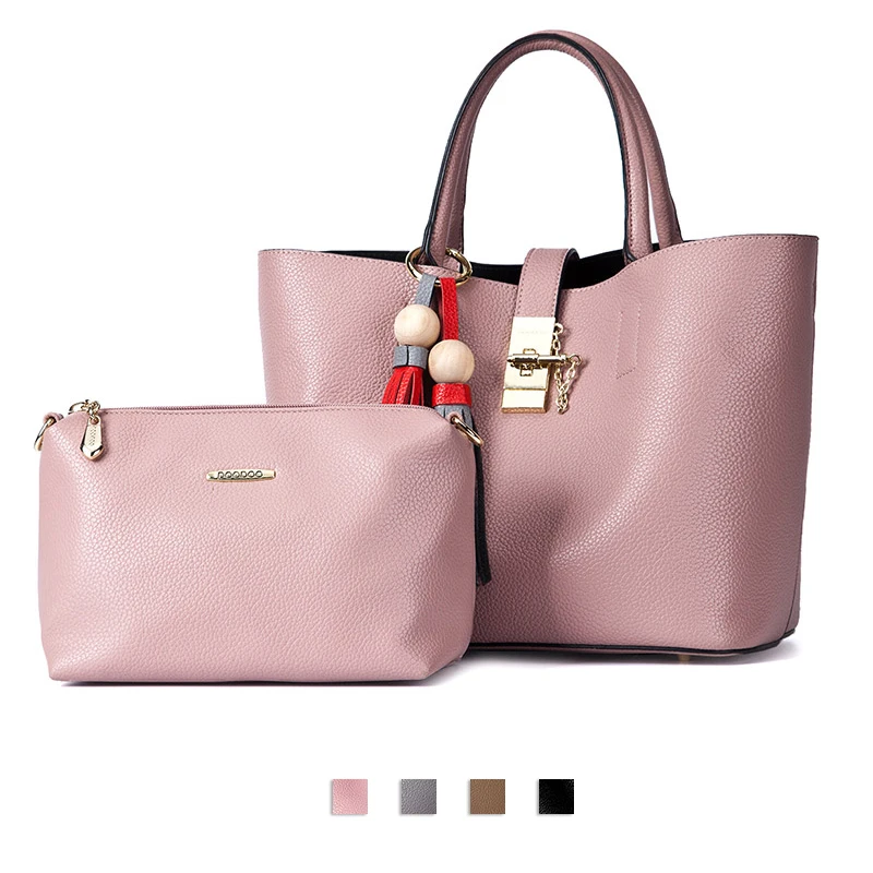 

DOODOO Vintage Handbags Women Messenger Bags Female Purse Solid Shoulder Bags Office Lady Casual Tote Top-Handle Bag Set