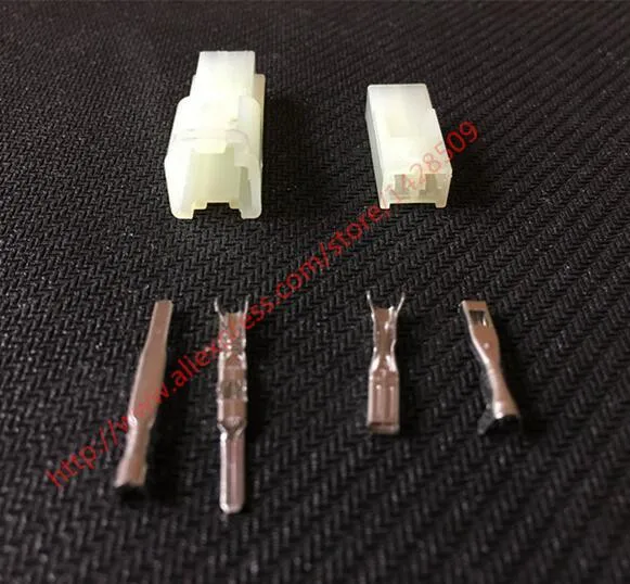 10 Set 2 Pin Electronic Female Male Automotive Connector Auto Household Connector Crimp Terminal ...