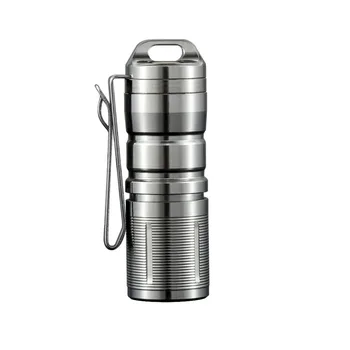 

Jetbeam MINI-1 Super Mini Powerful and Rechargable Cree XP-G2 LED Led Flashlight Titanium Keychain by 10180 Battery