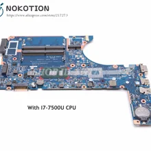 NOKOTION 907712-601 907712-001 аккумулятор большой емкости DA0X83MB6H0 основная плата для probbook 450 G4 Материнская плата ноутбука SR2ZV I7-7500U Процессор DDR4