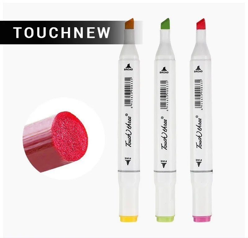 

New Multicolor Oily Marker Pen Double-headed Nib Student painting Art school Horticultural Landscape Design
