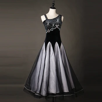 

Fashion new modern dance skirt National standard dance dress new ballroom dance tango show big swing Waltz Tango Foxtrot dress