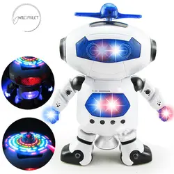 Интересный набор игрушек Электрический легкой музыки Танцы робот умные игрушки пространство ходящая игрушка для Для детей Музыка свет