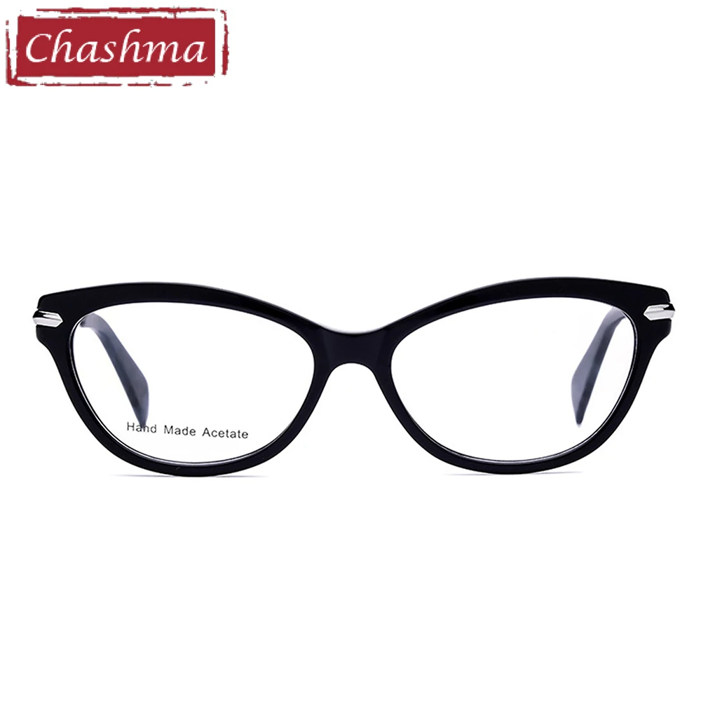 Женские ацетатные очки Chashma брендовые трендовые кошачий глаз в маленькой оправе