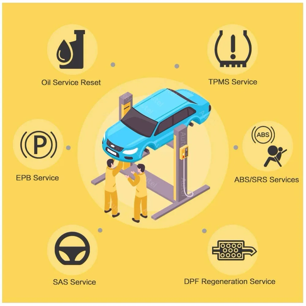 Автомобильный диагностический инструмент AUTEL maxзеркало DS808 OBD2 сканер полная