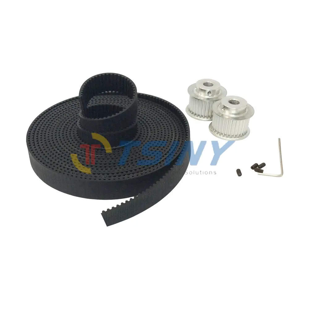 

2pcs HTD 3M Timing Belt Pulley Wheel Bore 8mm 12mm Teeth Number 38 + 3 Meters Rubber Open Ended Timing Belt Belt Width 15mm