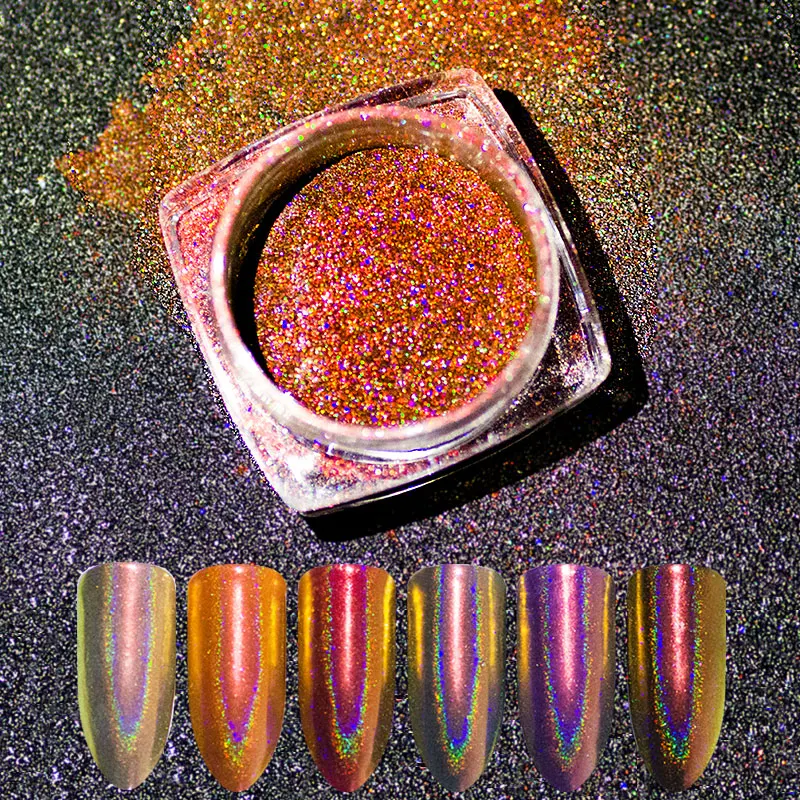 Ногтей Glitter Mixed Цвет Super Gold Лазерная Сияющий переливающийся Flakies ногтей блестка порошок Маникюр украшения для ногтей