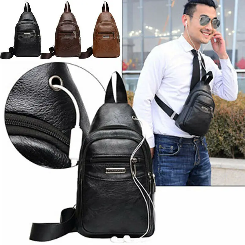 

Hirigin New 2019 Men Shoulder Bag Sling Chest Pack Cycle Sports Crossbody Backpack