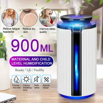 

Air Humidifier Premium Humidifying Unit With 900ML USB Diffuser Aromatherapy 7 Color LED Night light Cool Mist Air Purifier