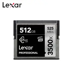 Lexar CF карта 256 ГБ карты памяти 512 3500x Max 525 МБ/с./с. 64 128 компактный адаптер для флэш-карт для Full HD 3D и 4 к видео