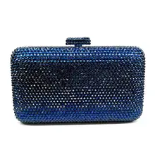 Navy Blue Purse And Get Free Shipping On Aliexpress Laisc Whole Luxury Navy Blue Evening Handbag Red Crystal Clutch Bag Women Wedding Purse