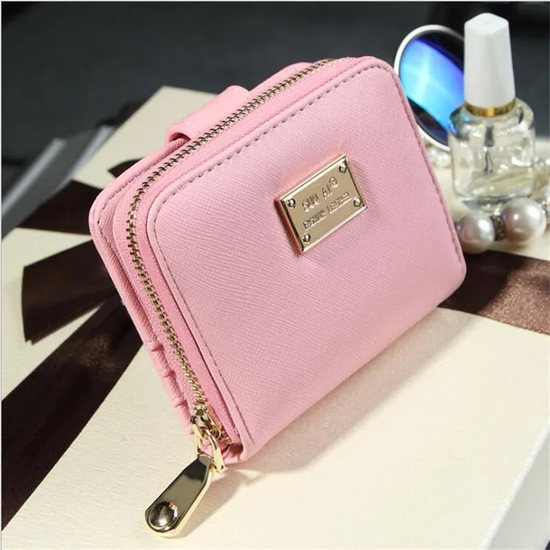 

Hot sale Fashion Top Quality Small Wallet PU Matte Leather Purse Short Female Coin Wallet Zipper Clutch Coin Purse Credit Card