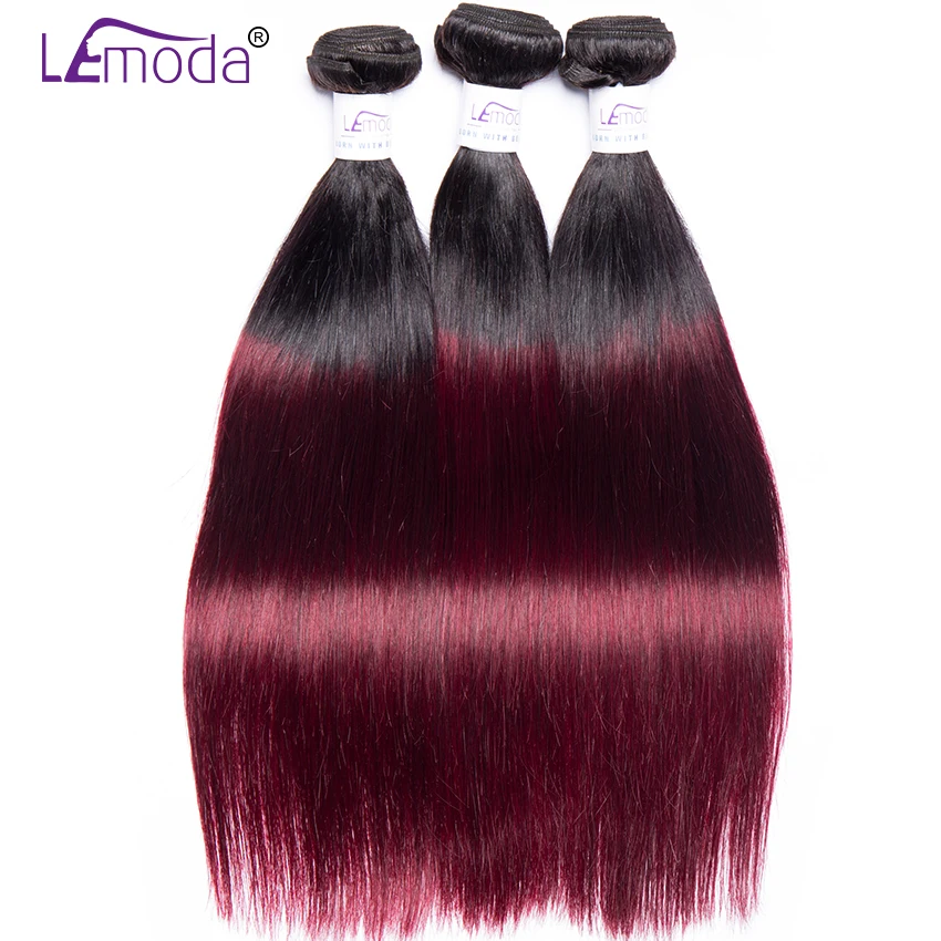 Lemoda Ombre Brazilian Straight Hair 1b 99j Ombre Human Hair