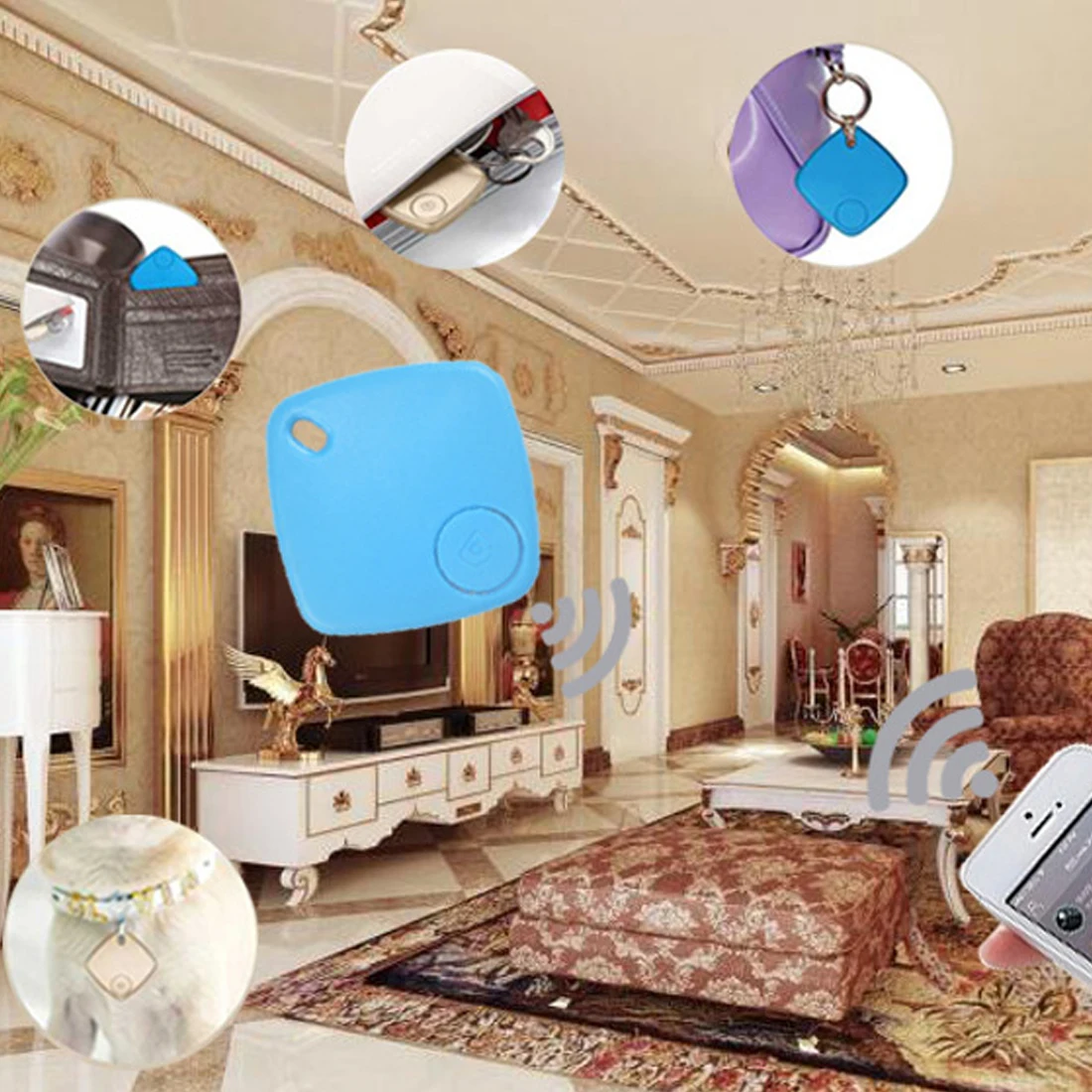  Hohe Qualität Anti-Verloren Diebstahl Gerät Alarm Bluetooth Remote GPS Tracker Kind Haustier Tasche
