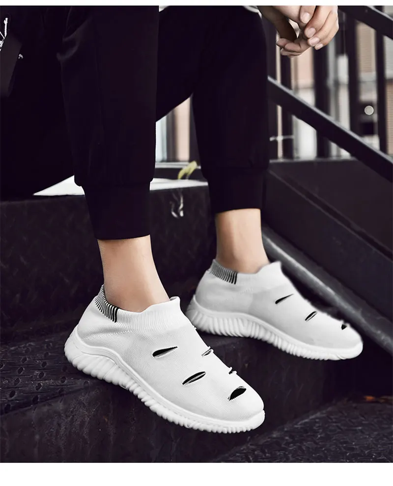 New Summer Hot Sale Man Casual Shoes Breathable Light Fashion Male Loafers Adult Outdoor Soft Non-slip Black Men Sneakers (7)