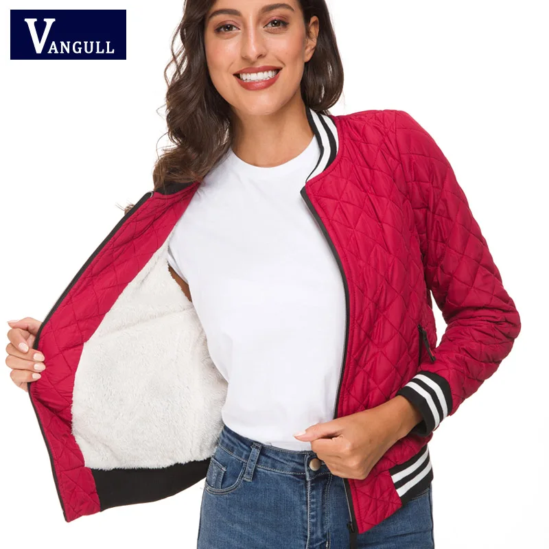 Acheter Vangull veste femmes 2019 nouveau printemps automne hiver velours manteau d agneau femme basique vêtements d extérieur parkas vestes femme vêtements