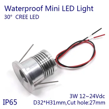 

D32XH31mm Dimmable 320-400Lm IP65 Waterproof 4W CREE Chip LED Cabinet Light LED Recessed Downlight Spotlight 10pcs/lot