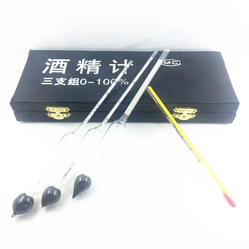 Alcoholmeter Alcohol Meter wine Concentration Meter Vodka Whiskey Alcohol Instrument Hydrometer Tester Leatherbox English manual 6