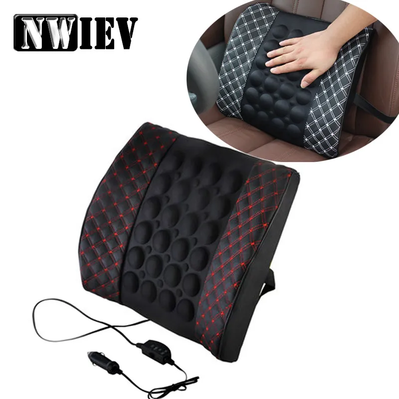 NWIEV Massage Lumbar Support Cushion Car Seat Pillow For Peugeot 407