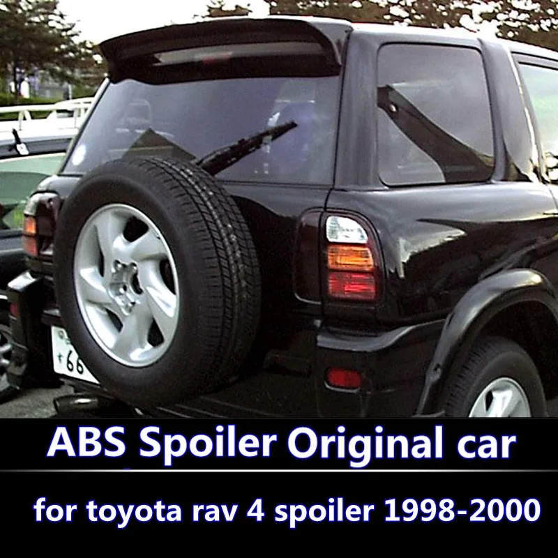 

use for toyota rav 4 spoiler 1995-2000 rav4 spoiler with light High Quality ABS Material Car Rear Wing Primer Color rear spoiler
