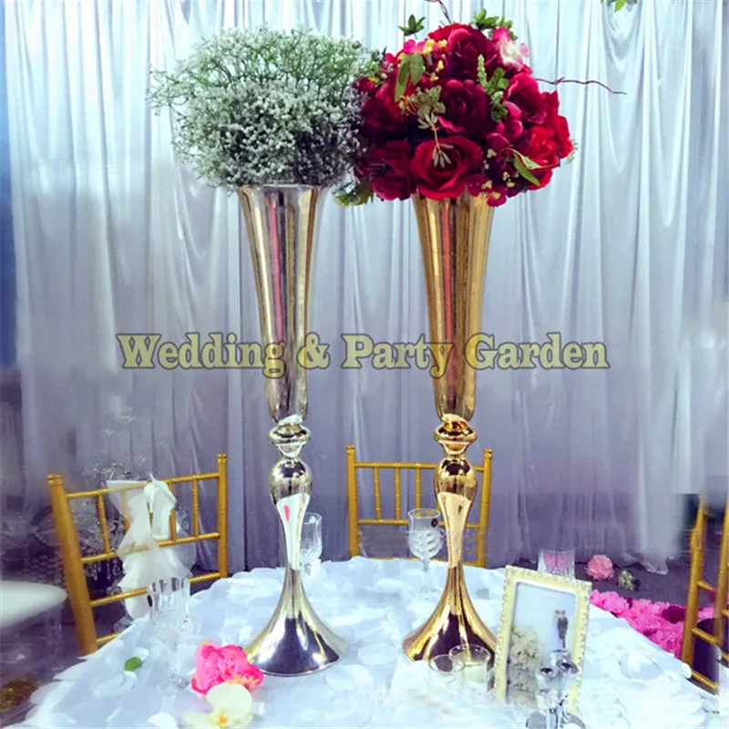 

72cm /28.3" Gold Wedding Flower Vase Table Centerpiece 10 Pcs/lot