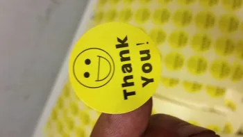 

2000pcs Dia 25mm Thank you packaging sticker label kraft sticker for handmade sealing label have a nice day label free shipping