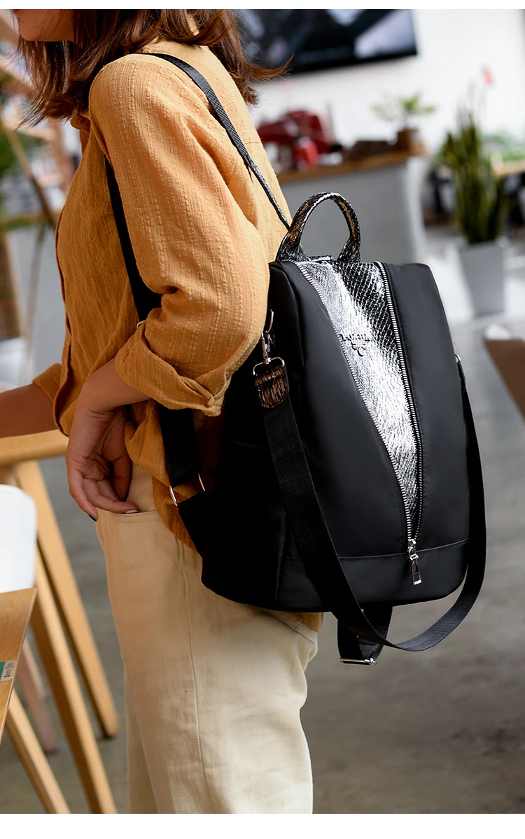 Большой Вместительный Противоугонный женский рюкзак Водонепроницаемый тканевый женский студенческий рюкзак из ткани Оксфорд модный рюкзак для путешествий