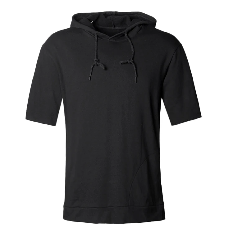 Для мужчин, с капюшоном черный Свитшот с короткими рукавами метросексуал Для мужчин толстовки Модные хлопковые повседневные брендовые дизайнерские F013 - Цвет: black