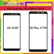 10pcs For Samsung Galaxy A8 2018 A530 A530F SM-A530F A530N A8+ Plus A730F A730 Touch Screen Front Panel Glass Lens Front Outer сотовый телефон samsung sm a530f galaxy a8 2018 blue