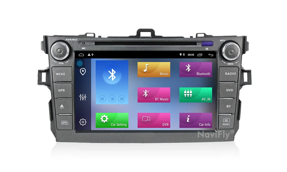 Sale Navifly android9.1 car dvd gps navigation for Toyota corolla 2007 2008 2009 2010 2011 car dvd radio gps stereo 9