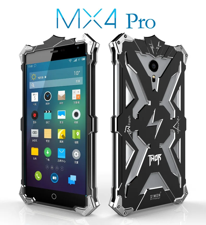 

Original Simon Case For Meizu MX4 Pro THOR IRONMAN Shockproof Back Cover Matel Frame Anti-knock Bumper For Meizu MX4 Pro Case