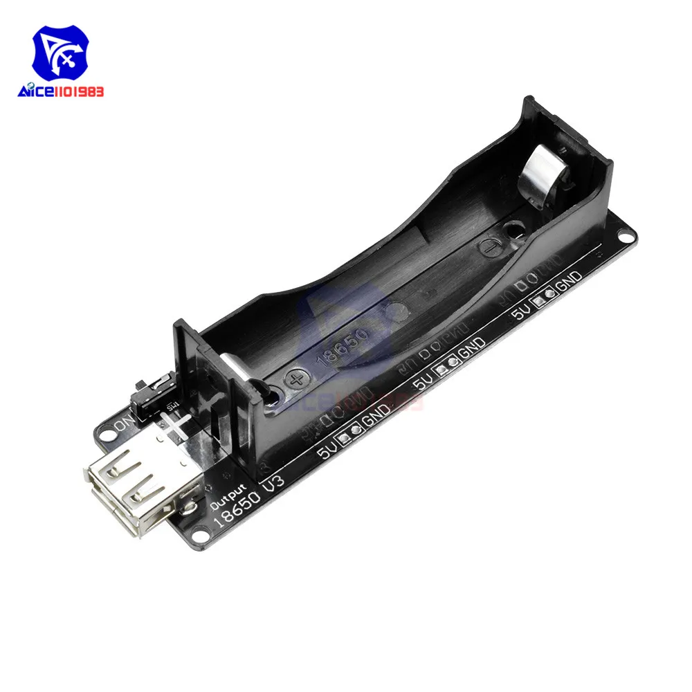 

diymore ESP32 ESP32S WeMos 18650 Battery Charger Shield Board V3 Micro USB Type-A USB 0.5A for Arduino Raspberry Pi Power Bank