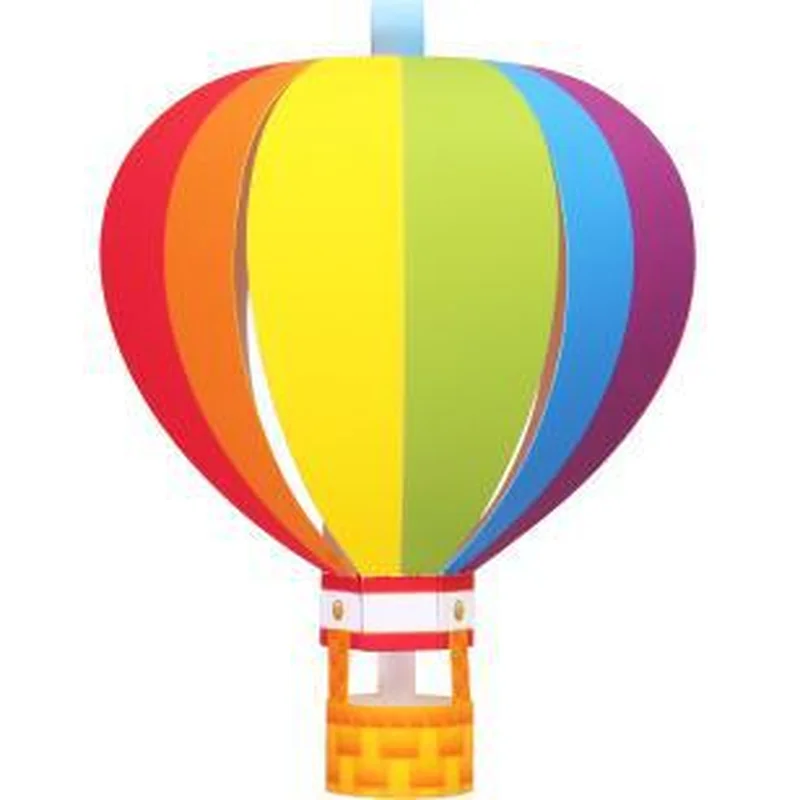 

Color Hot Air Balloon Miniature Model 3D Paper Model Space Library Papercraft Cardboard House for Children Paper Toys