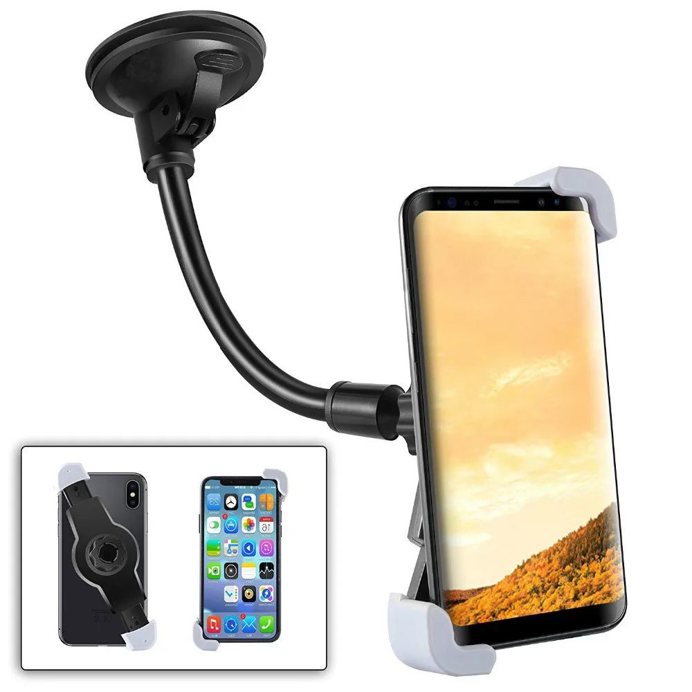 

Portable Phone Suction Holder Stand Car window Windshield Mount Full/Curved Screen Phone Holder Car Styling For XIAOMI iPhone X
