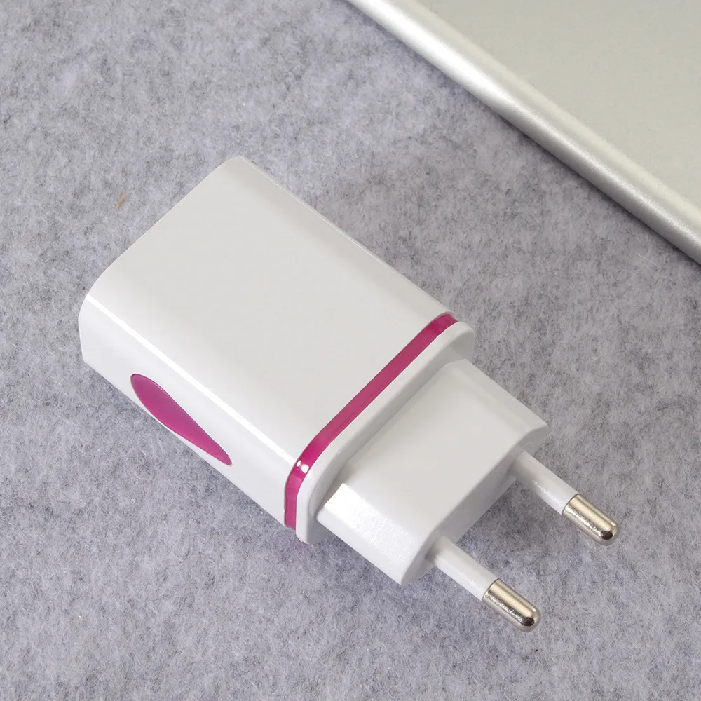 Двойной usb порт США ЕС штекер USB зарядное устройство капли воды светодиодный светильник мобильный телефон адаптер питания для быстрой зарядки для iPhone для samsung