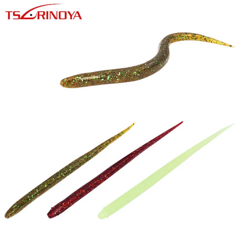 

TSURINOYA DW-R12 Soft Bait 150mm/4.6g Fishing Lure bait Luminous Artificial bait Worm swimbait 8pcs/bag