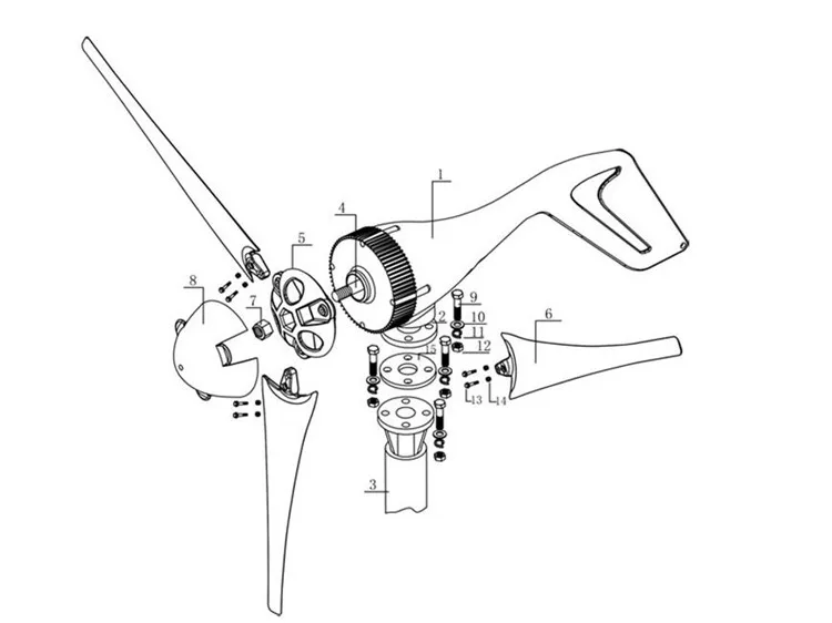 Gerador para Turbina Pequeno para Uso Resistente a 12v Eólica Doméstico Aprovação 24v 400w ce - Cheap Geradores de energia alternativa