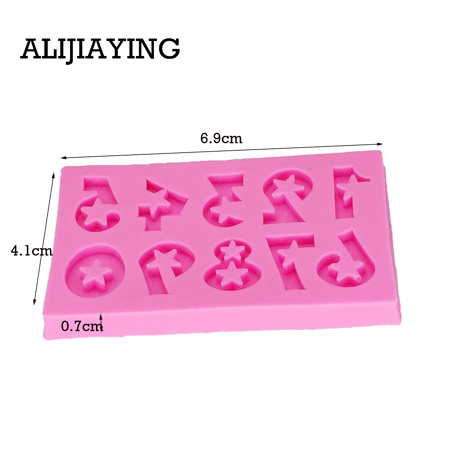 M1289 1 шт. DIY 0-9 Количество силиконовые формы помадка инструменты звезда цифра торт плесень шоколадный десерт декораторы формы