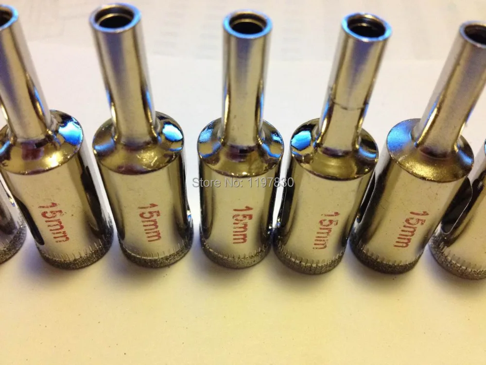 Free shipping 10PCS/set of glass drill bits core bits 15*50mm for