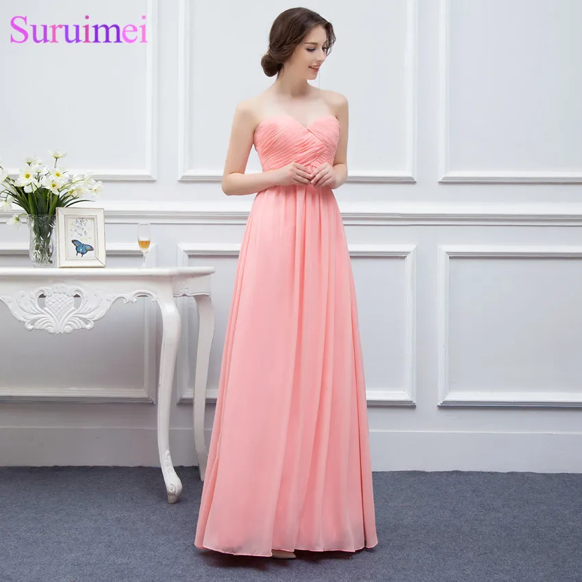 Cheap Prom Dresses Under 100 Chiffon Prom Gown Floor Length Sweetheart
