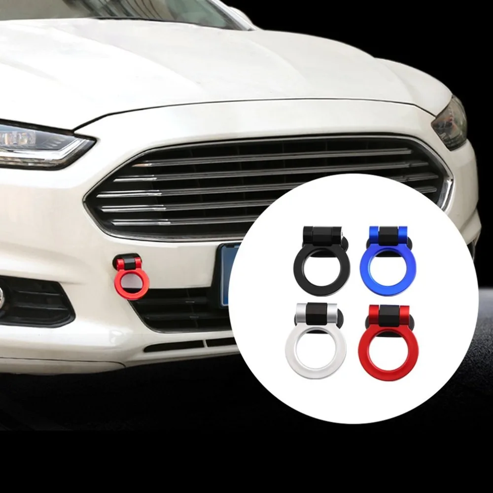 

Universal Car Styling Decoration Trailer Hooks Sticker Car Auto Rear Front Trailer Simulation Racing Ring Vehicle Towing Hook