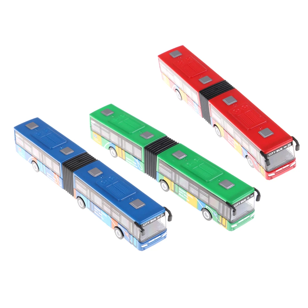 1 шт. синий/красный/зеленый сплав двухдверный городской автобус туристический автобус модель игрушки для детей Детские игрушки