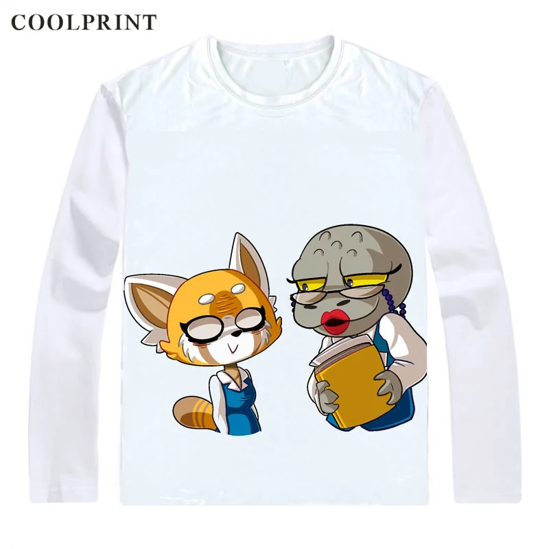 Футболки с длинным рукавом Aggretsuko, футболки с длинным рукавом, аниме, agresshibu Retsuko, красная панда, меньше панда, косплей рубашка