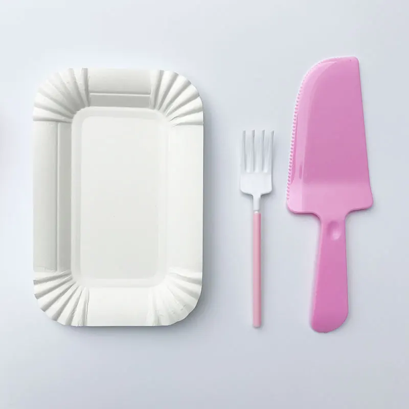 Одноразовый набор тарелок для торта 21 шт./компл.|cake supplies|tableware setfavors shower |