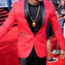 Жених свадебные костюмы для ужина смокинг индивидуального пошива Мужские красные высокого качества