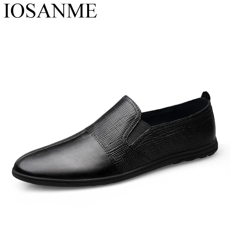 Дизайнерская мужская обувь из натуральной кожи; Роскошные итальянские брендовые модные модельные туфли; Мужская обувь без застежки; офисные туфли-оксфорды для мужчин - Цвет: Черный